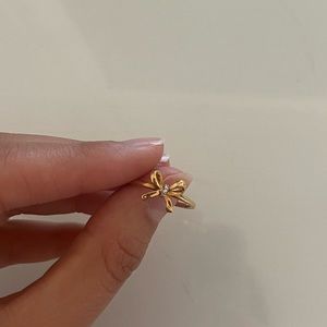 Kendra Scott Bow 18k Yellow Gold Vermeil Band Ring in White Diamond